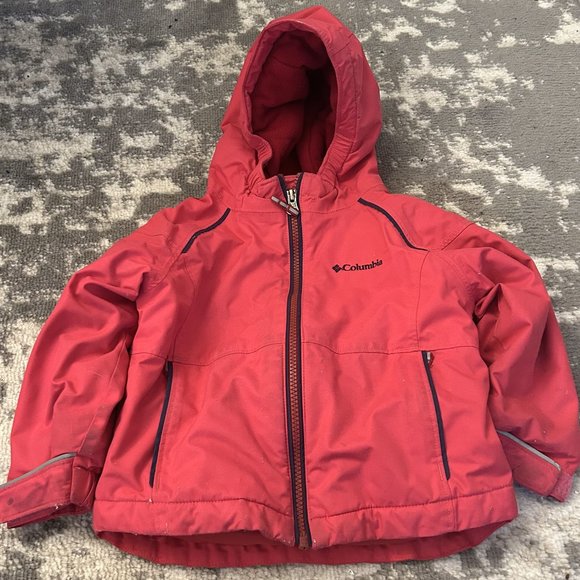 Columbia Sportswear Toddler Winter Dark Pink Hooded Coat3t